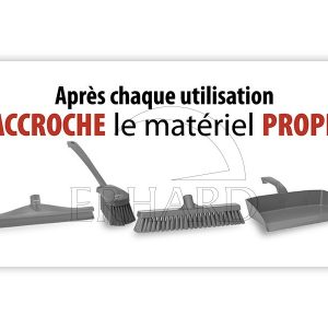 Autocollant "J'accroche le matériel…" Noir & Blanc