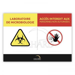 Autocollant "Laboratoire microbiologie accès interdit"