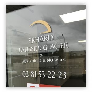 Lettrage "Porte accueil"
