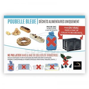 Autocollant "Poubelle bleue"