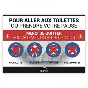 Autocollant "Pour aller aux toilettes"