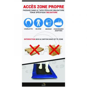 Autocollant "Accès Zone propre"