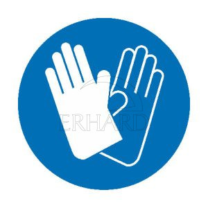 Signalétique d'obligation port des gants de protection