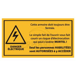 Danger électrique 7x13cm