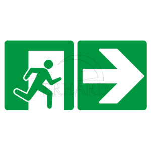 Plaque Dibond ext. sortie de secours (droite)