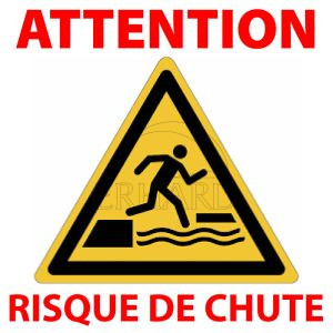 Plaque Dibond ext Attention, risque de chute