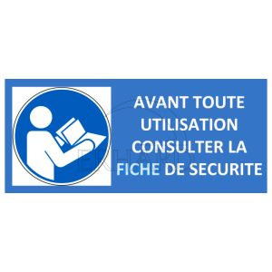 Autocollant "Fiche de sécurité"