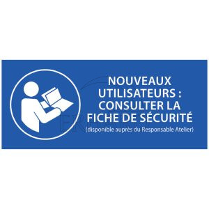 Autocollant "Nouveaux utilisateurs" 10x4cm