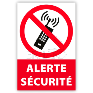 Plaque Dibond ext "Alerte Sécurité"